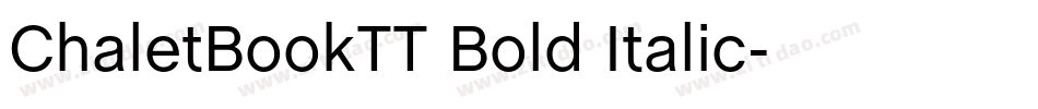 ChaletBookTT Bold Italic字体转换